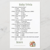 Mushroom Baby Shower Baby Trivia (Vorderseite)