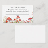 Mushroom Baby Shower Diaper Raffle Begleitkarte (Vorne/Hinten)