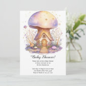 Mushroom Baby Shower Einladung (Stehend Vorderseite)