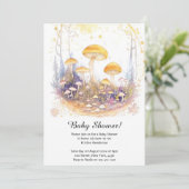 Mushroom Baby Shower Einladung (Stehend Vorderseite)