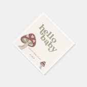 Mushroom Baby Shower Einladung | Sage Green Serviette (Ecke)