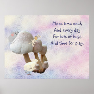Mushroom Baby Toy Playground & Gedicht Poster