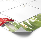 Mushroom & Bee Guess The Due Date Calendar Poster (Ecke)