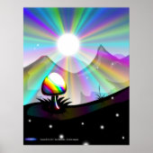Mushroom-Bergposter Poster (Vorne)