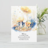 Mushroom Birthday Einladung (Stehend Vorderseite)