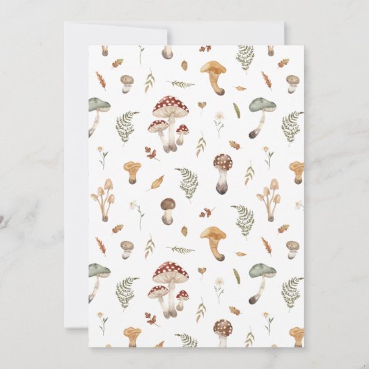 Mushroom Birthday Einladung (Rückseite)