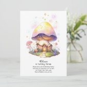 Mushroom Birthday Einladung (Stehend Vorderseite)