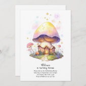 Mushroom Birthday Einladung (Vorne/Hinten)