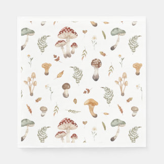 Mushroom Birthday Napkin Serviette