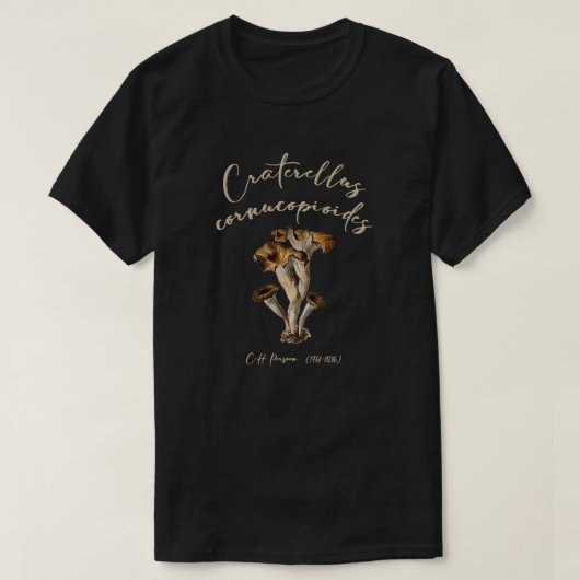 Mushroom Black chanterelle Fungi Fungi Futter T-Shirt (Design vorne)