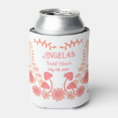 Mushroom Blume Bride Stamm Bachelorette Peach Dosenkühler (Kanne Vorderseite)