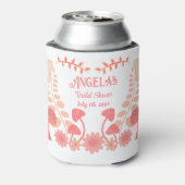 Mushroom Blume Bride Stamm Bachelorette Peach Dosenkühler (Kanne Rückseite)