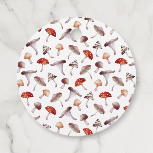 Mushroom Boho Babydusche Geschenkanhänger (Rückseite)