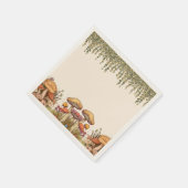 Mushroom Boho Theme Serviette (Ecke)