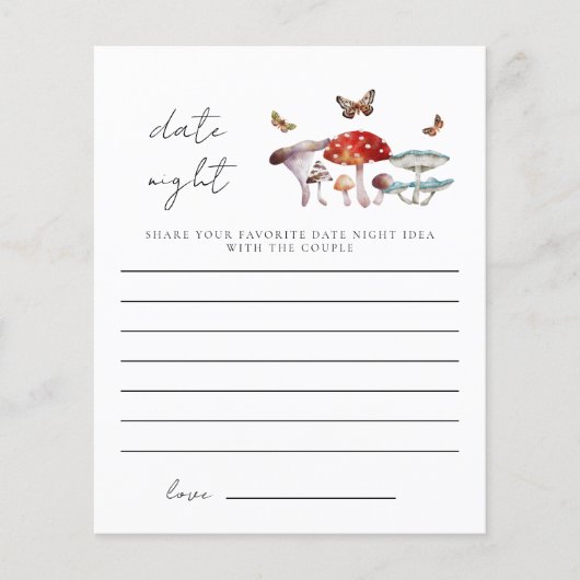 Mushroom Brautparty Date Night Ideas (Vorderseite)