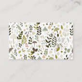 Mushroom BRINGT EIN BUCHBABY DUSCHE Platzkarte (Rückseite)