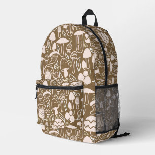Mushroom Brown Cream Bedruckter Rucksack
