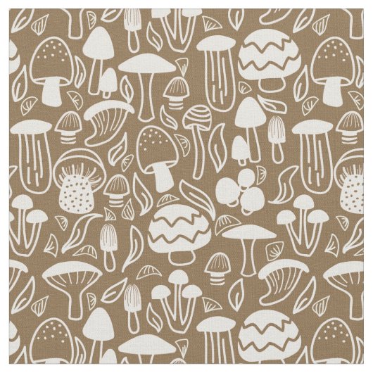 Mushroom Brown Cream Stoff (Nahaufnahme)