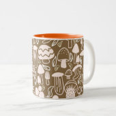 Mushroom Brown Cream Zweifarbige Tasse (VorderseiteRechts)