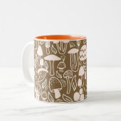 Mushroom Brown Cream Zweifarbige Tasse (Vorderseite Links)