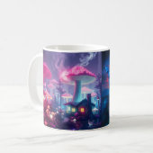 Mushroom Bungalow Neon Wallpaper, Geschenke, Kisse Kaffeetasse (Vorderseite Links)