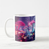 Mushroom Bungalow Neon Wallpaper, Geschenke, Kisse Kaffeetasse (Links)