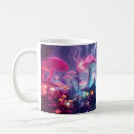 Mushroom Bungalow Neon Wallpaper, Geschenke, Kisse Kaffeetasse