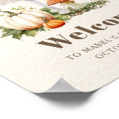 Mushroom Butterfly Woodland Pumpkin Baby Dusche Poster (Ecke)