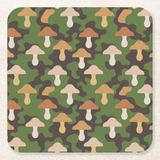 Mushroom Camouflage Image Untersetzer Set (Vorderseite)