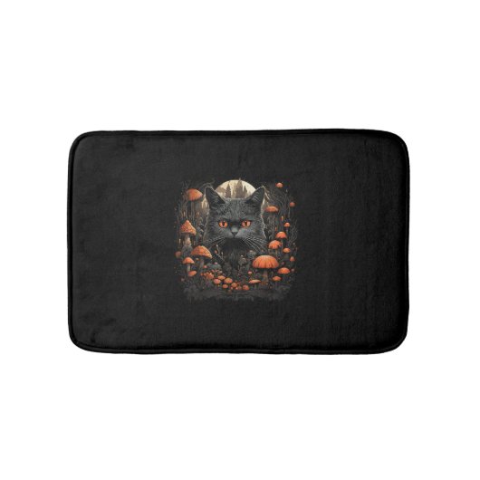 Mushroom Cat Cotattcore Ästhetische Goth Art Emmy Badematte (Vorderseite)