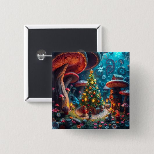 Mushroom Christmas Button (Vorne & Hinten)