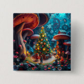 Mushroom Christmas Button (Vorderseite)