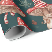 Mushroom Christmas Santa Geschenkpapier (Rolleneckpunkt)