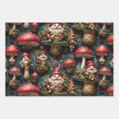 Mushroom Christmas Santa Geschenkpapier Set (Vorderseite 3)