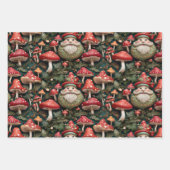 Mushroom Christmas Santa Geschenkpapier Set (Vorderseite 2)