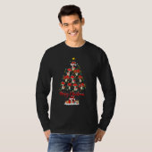 Mushroom Christmas Tree Lights Santa Mushroom Xmas T-Shirt (Vorne ganz)