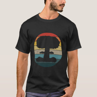 Mushroom Cloud Nuklear Vintag Sun Retro Bombe Nuke T-Shirt