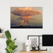 Mushroom Cloud Plume aus Mount Redoubt Eruption Poster (Heimbüro)