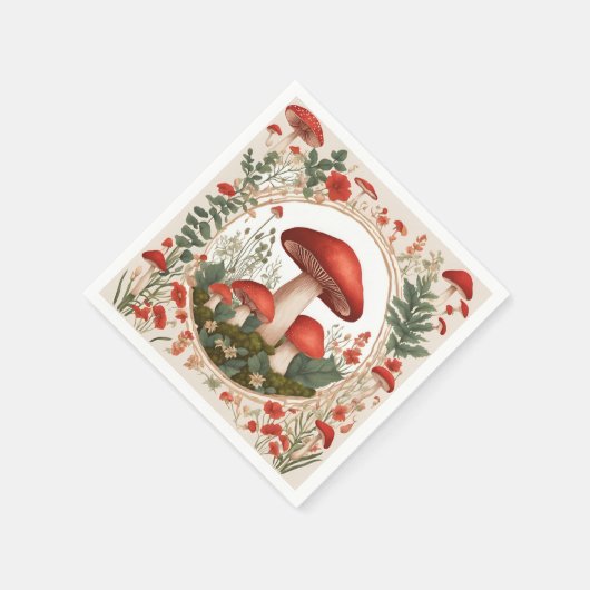 Mushroom-Cocktcore Serviette (Ecke)