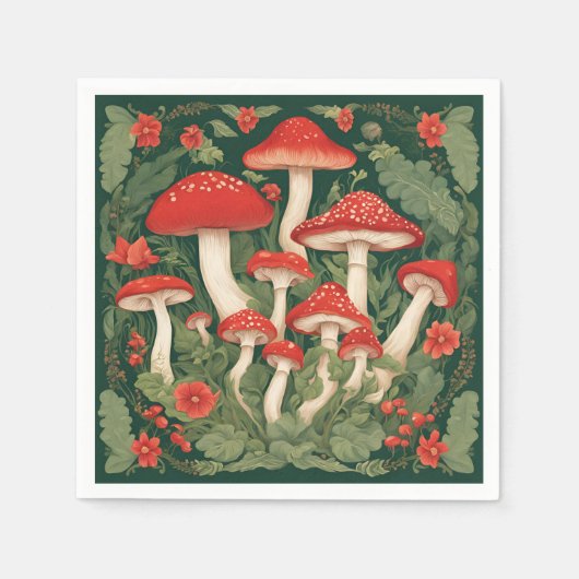 Mushroom-Cocktcore Serviette (Vorderseite)