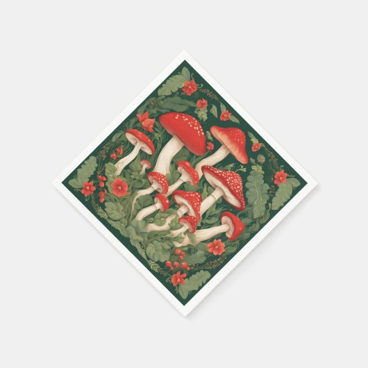 Mushroom-Cocktcore Serviette (Ecke)