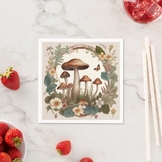 Mushroom-Cocktcore Serviette (Beispiel)