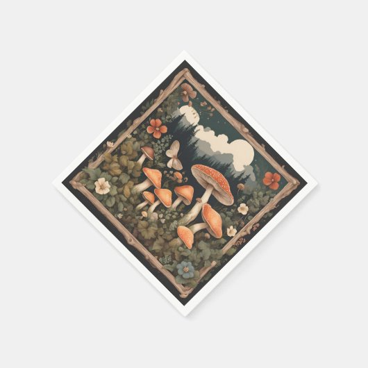 Mushroom-Cocktcore Serviette (Ecke)