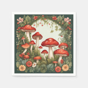 Mushroom-Cocktcore Serviette