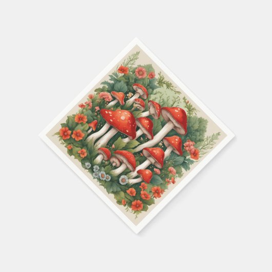 Mushroom-Cocktcore Serviette (Ecke)