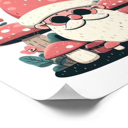 Mushroom Core Santa Poster (Ecke)