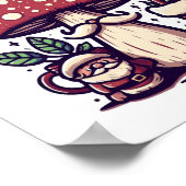 Mushroom Core Santa Poster (Ecke)