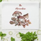 Mushroom Cotattcore Wald Toadstool Geschirrtuch (Gefaltet)