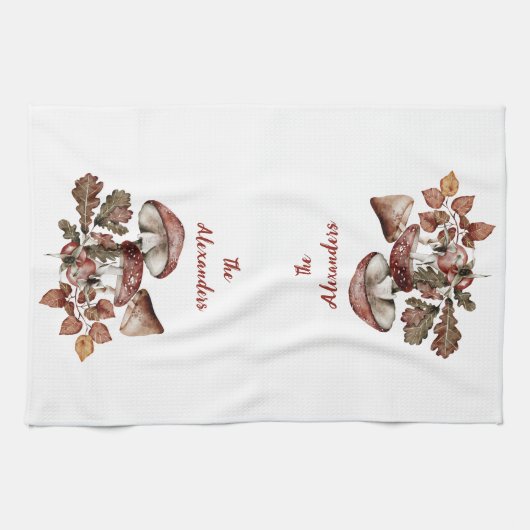 Mushroom Cotattcore Wald Toadstool Geschirrtuch (Horizontal)