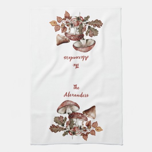 Mushroom Cotattcore Wald Toadstool Geschirrtuch (Vertikal)
